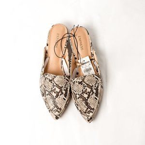 Snakeskin Mules